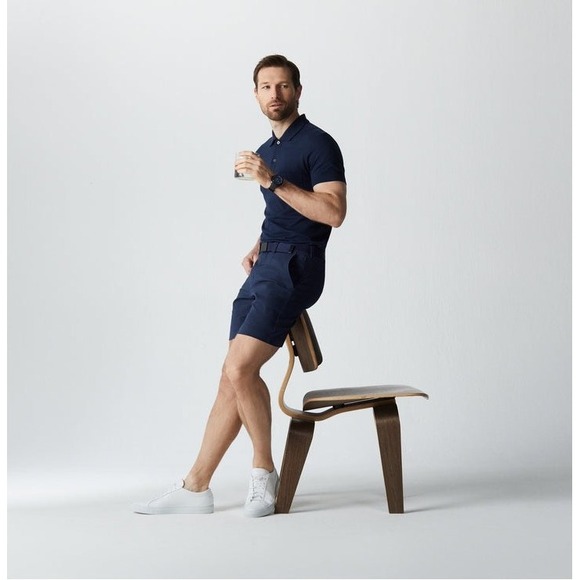 Mack Weldon Vesper Polo - Total Eclipse Navy Blue Size Medium New With Tags - Picture 2 of 6